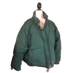 Vintage SKI Jacket 80s 90s Down Filled Puffer Reversible Plaid  Oversize Medium